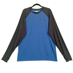 Marmot Mens Long Sleeve Raglan Shirt Blue Dark Gray XXLT TG‎ Outdoor Hiking